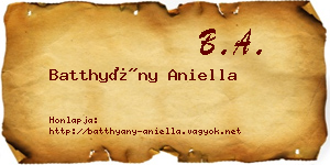 Batthyány Aniella névjegykártya